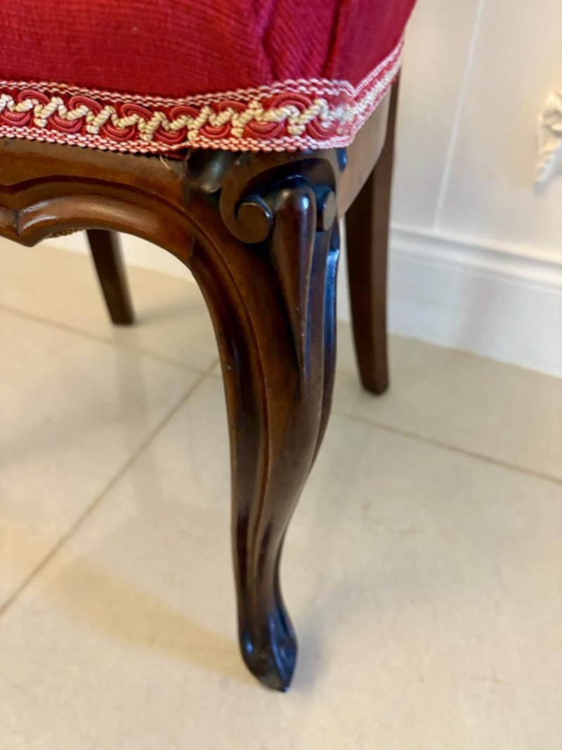 Outstanding Quality Set of 10 Antique Victorian Carved Mahogany Dining Chairs - Image 16